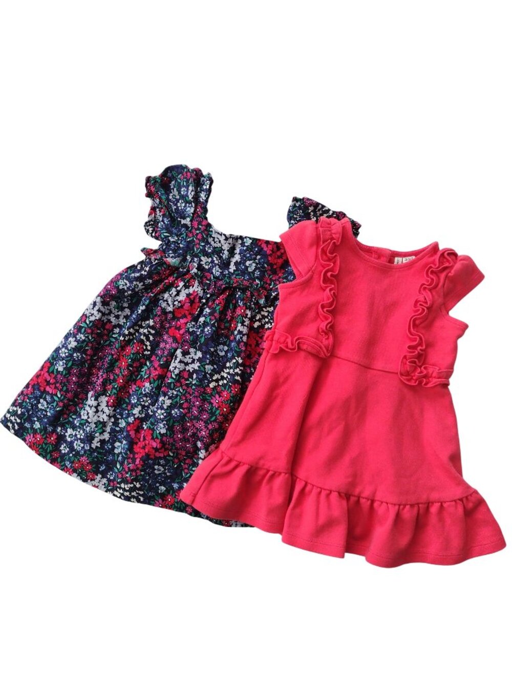 Janie and Jack Baby Girl Dresses 12-18M Set of 2 Cotton Blend Summer Sundresses